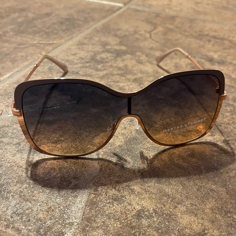 Gold shield sunglasses